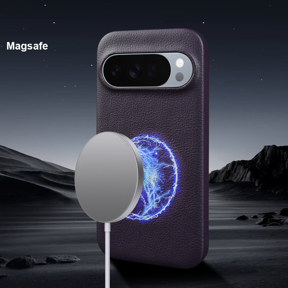 Magnetic Leather Back Cover Ca - Google Pixel 9 recension och pris